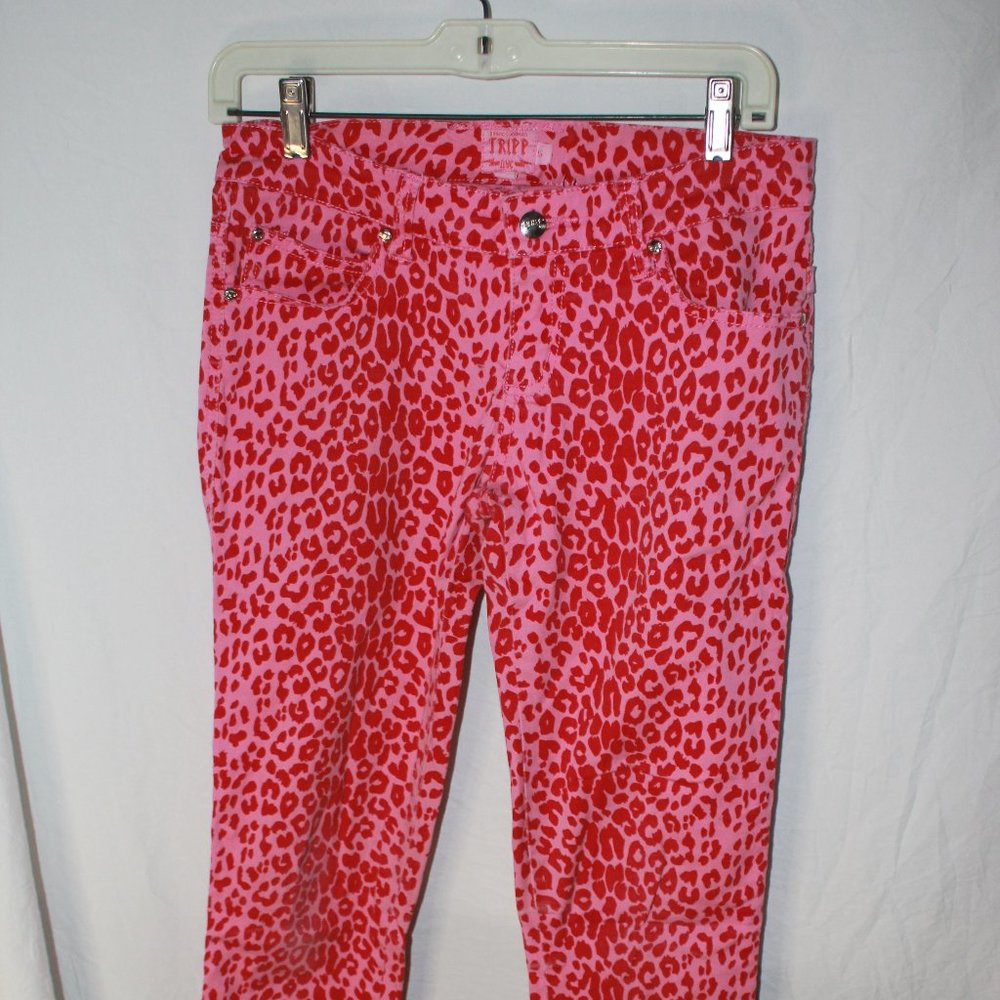 tripp nyc pants pink cheetah size 5